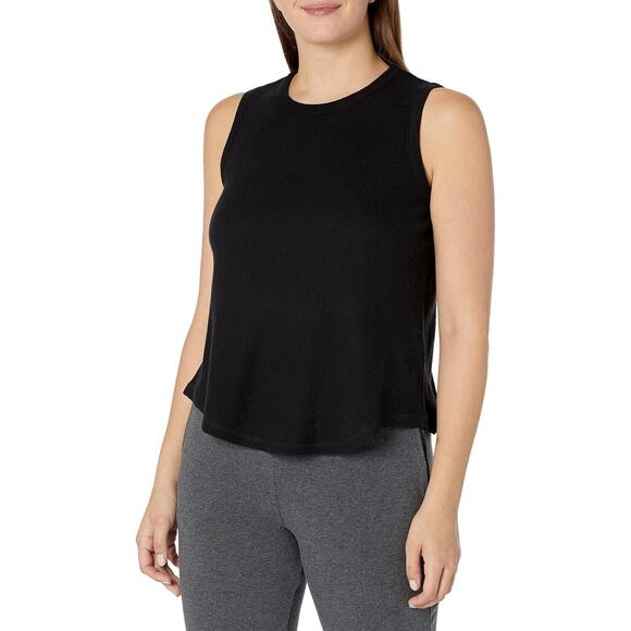 PJ Salvage NWT Women's Loungewear Textured Basics Tank Black Size L - Picture 1 of 6
